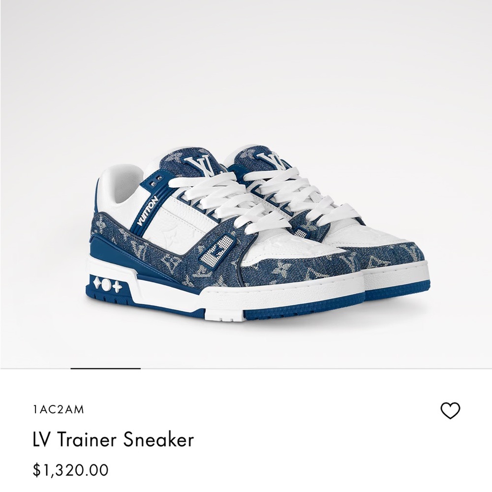 Louis Vuitton Blue and White Athletic Shoes